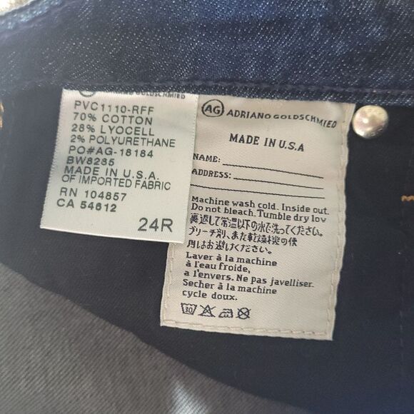 Ag Adriano Goldschmied Blue Stilt Cigarette Leg Womens 24 R - Picture 7 of 12